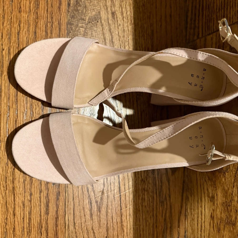 Elegant Pink Ankle Strap block heels